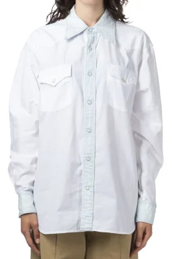Sale Kapital OX x Denim HUSKY Western Shirt - White