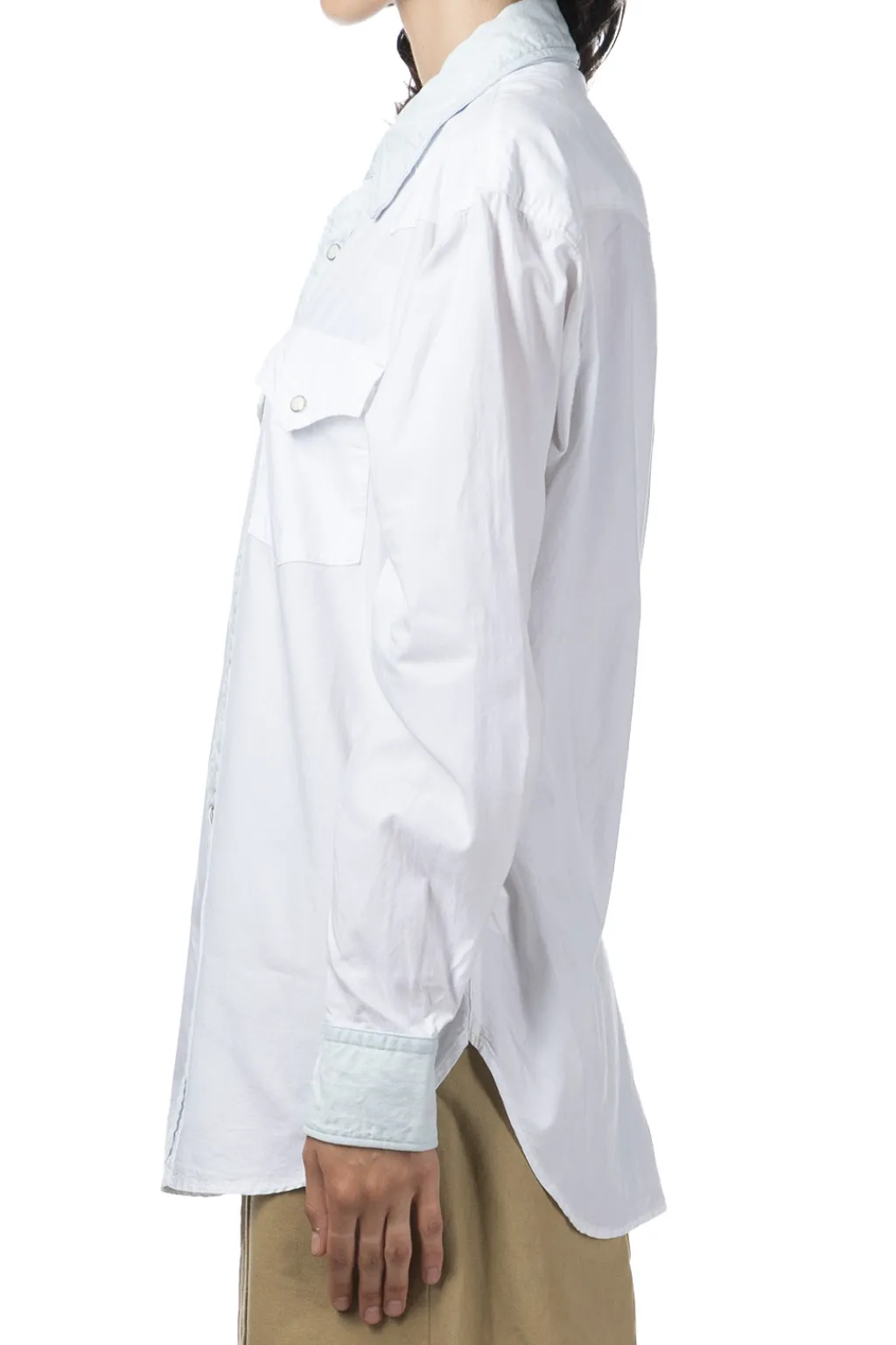 Sale Kapital OX x Denim HUSKY Western Shirt - White