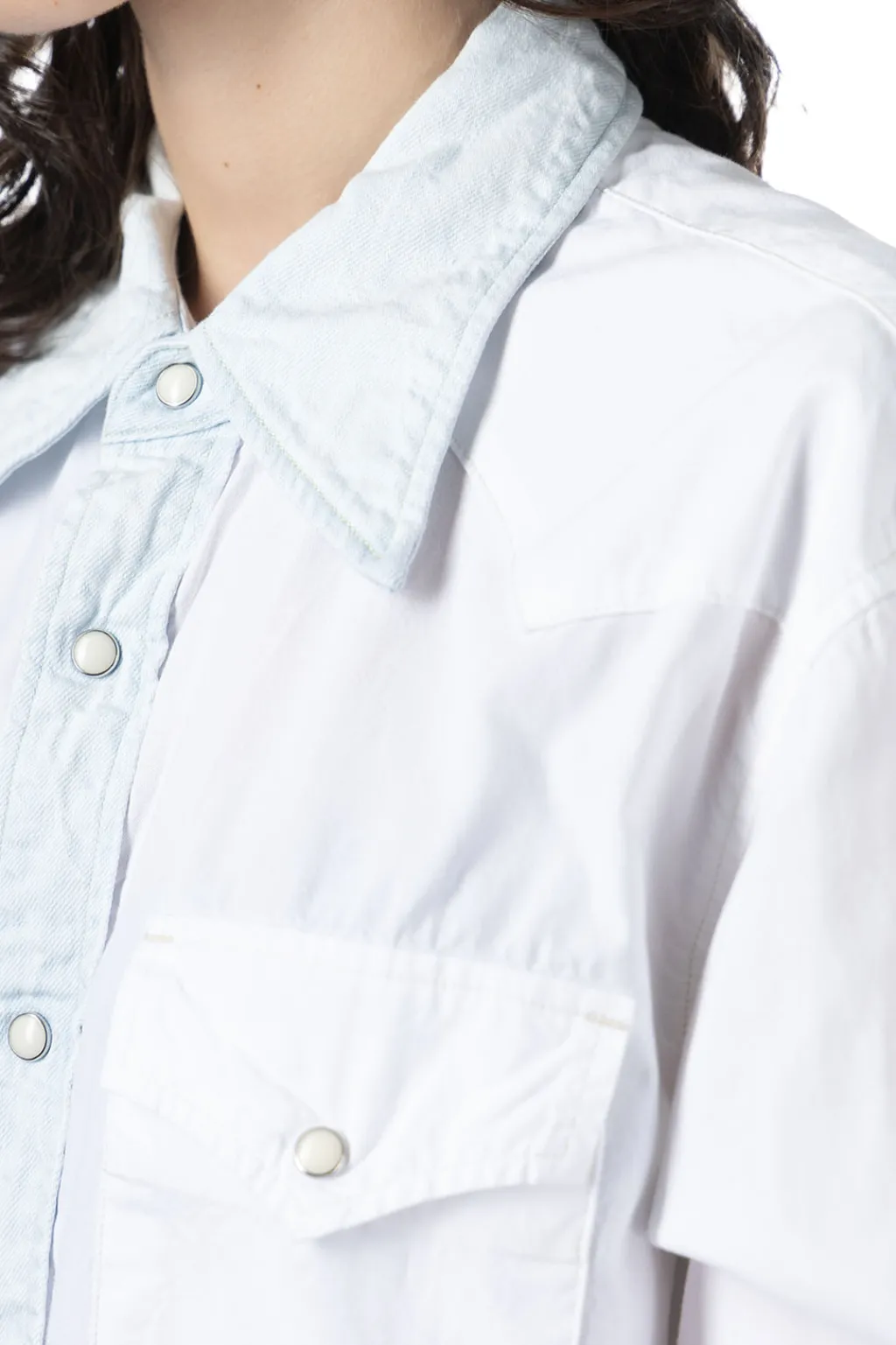 Sale Kapital OX x Denim HUSKY Western Shirt - White