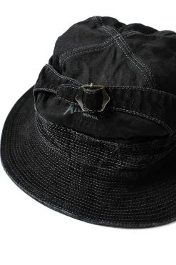 Best Kapital 11.5oz BLK x BLK Denim THE OLD MAN AND THE SEA Hat