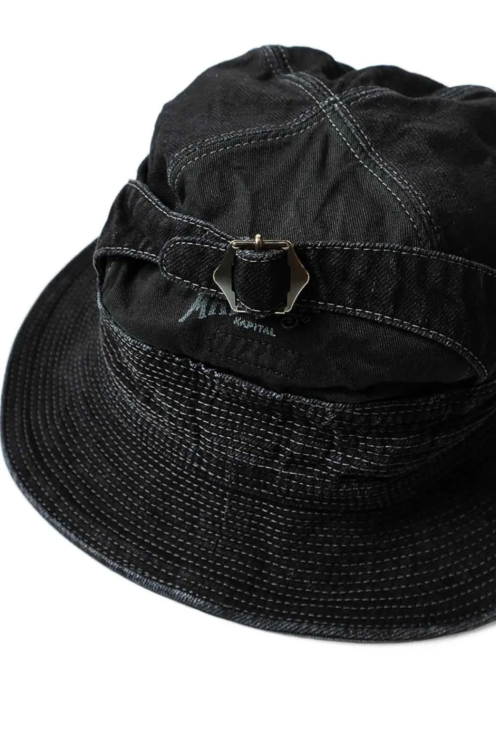 Best Kapital 11.5oz BLK x BLK Denim THE OLD MAN AND THE SEA Hat