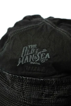 Best Kapital 11.5oz BLK x BLK Denim THE OLD MAN AND THE SEA Hat