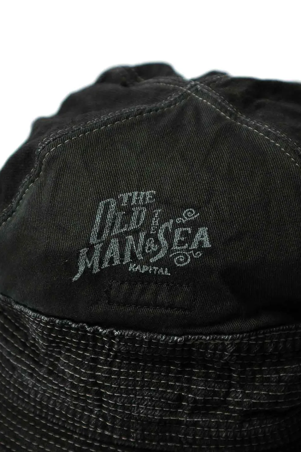 Best Kapital 11.5oz BLK x BLK Denim THE OLD MAN AND THE SEA Hat
