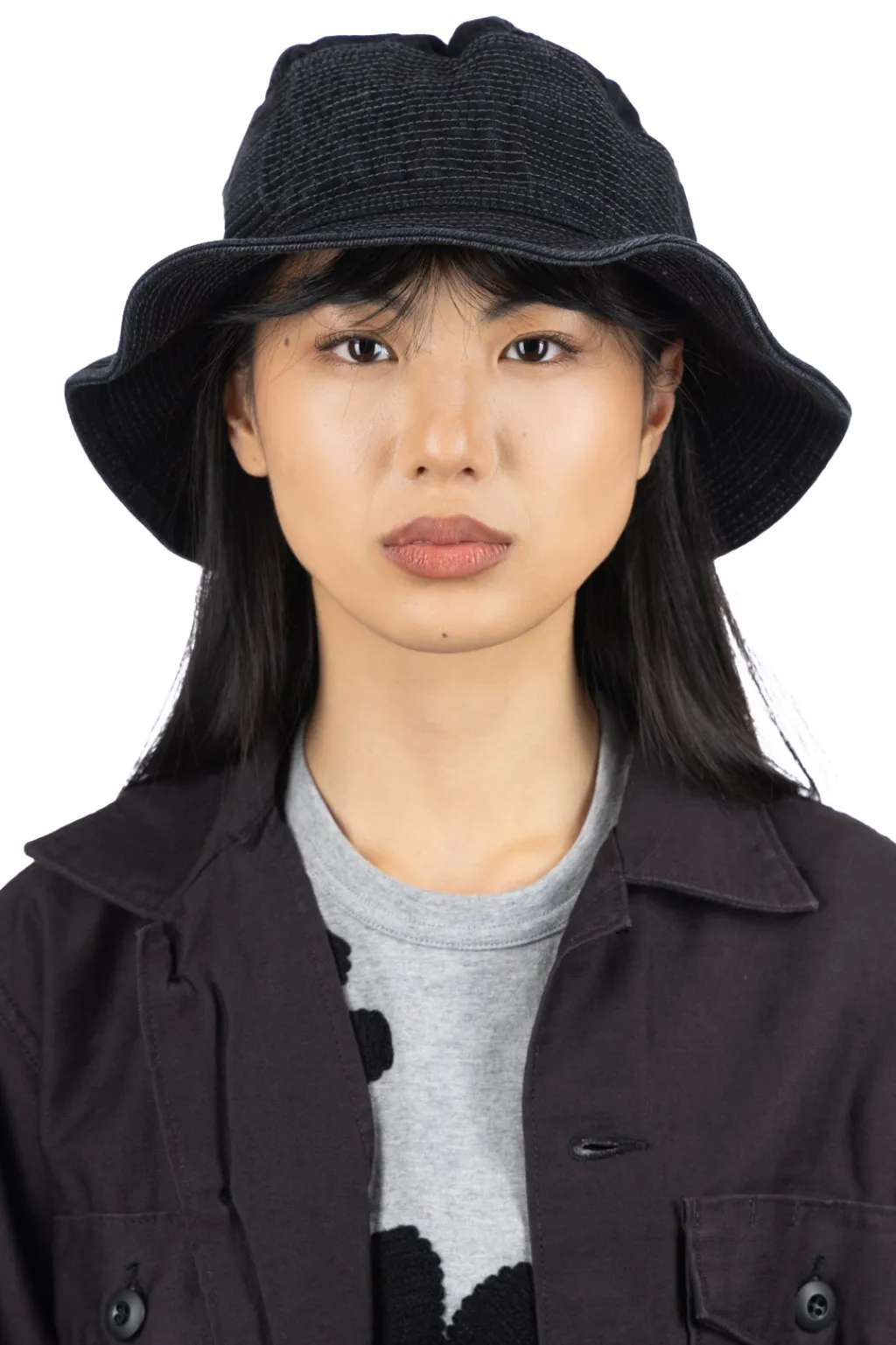 Best Kapital 11.5oz BLK x BLK Denim THE OLD MAN AND THE SEA Hat