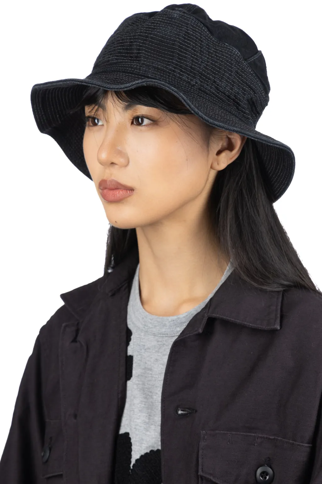 Best Kapital 11.5oz BLK x BLK Denim THE OLD MAN AND THE SEA Hat