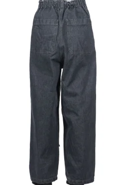 Fashion Kapital 14oz BLKxECR Denim W-Knee EASY Baggy Pants - BNA