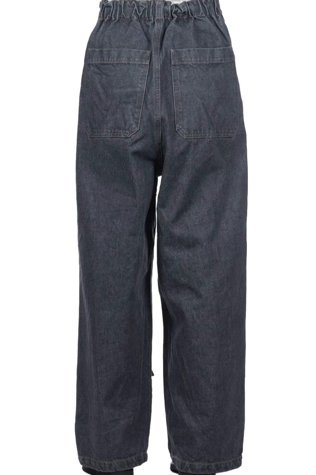 Fashion Kapital 14oz BLKxECR Denim W-Knee EASY Baggy Pants - BNA