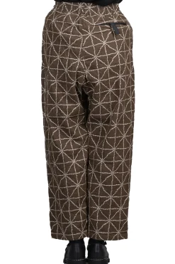 Sale Kapital 8oz Color Denim FOLK-DOJO Sashiko EASY Pants - Brown