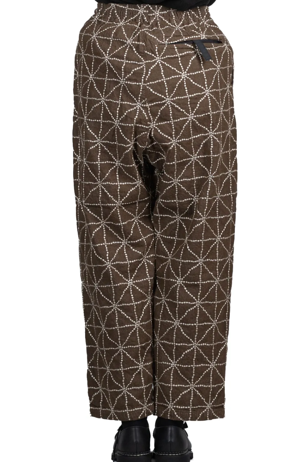 Sale Kapital 8oz Color Denim FOLK-DOJO Sashiko EASY Pants - Brown
