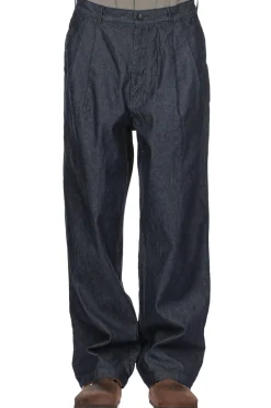Clearance Still by Hand 10oz Denim 2 Tuck Pants - Navy