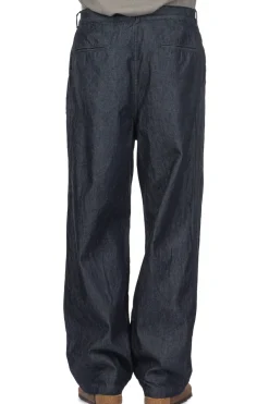 Clearance Still by Hand 10oz Denim 2 Tuck Pants - Navy