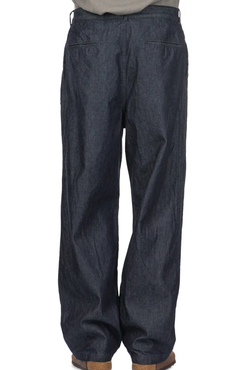 Clearance Still by Hand 10oz Denim 2 Tuck Pants - Navy