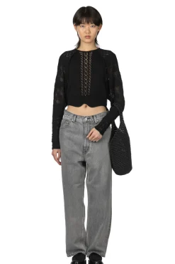 Fashion YLEVE 13.5oz Denim Baggy Fade - Ice Black
