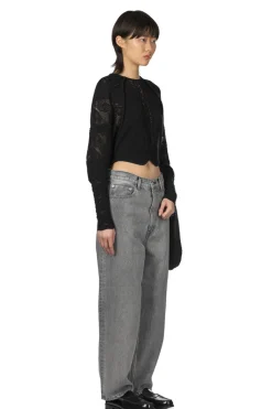 Fashion YLEVE 13.5oz Denim Baggy Fade - Ice Black