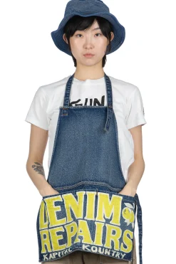 Online Kapital 13oz Denim Damaged AD Apron (DENIM REPAIRS) - 2 Colors