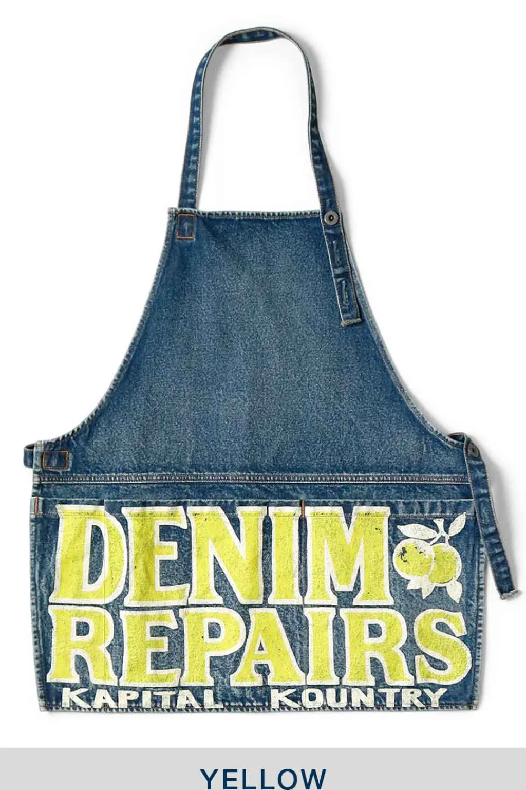 Discount Kapital 13oz Denim Damaged AD Apron (DENIM REPAIRS) - 2 Colors