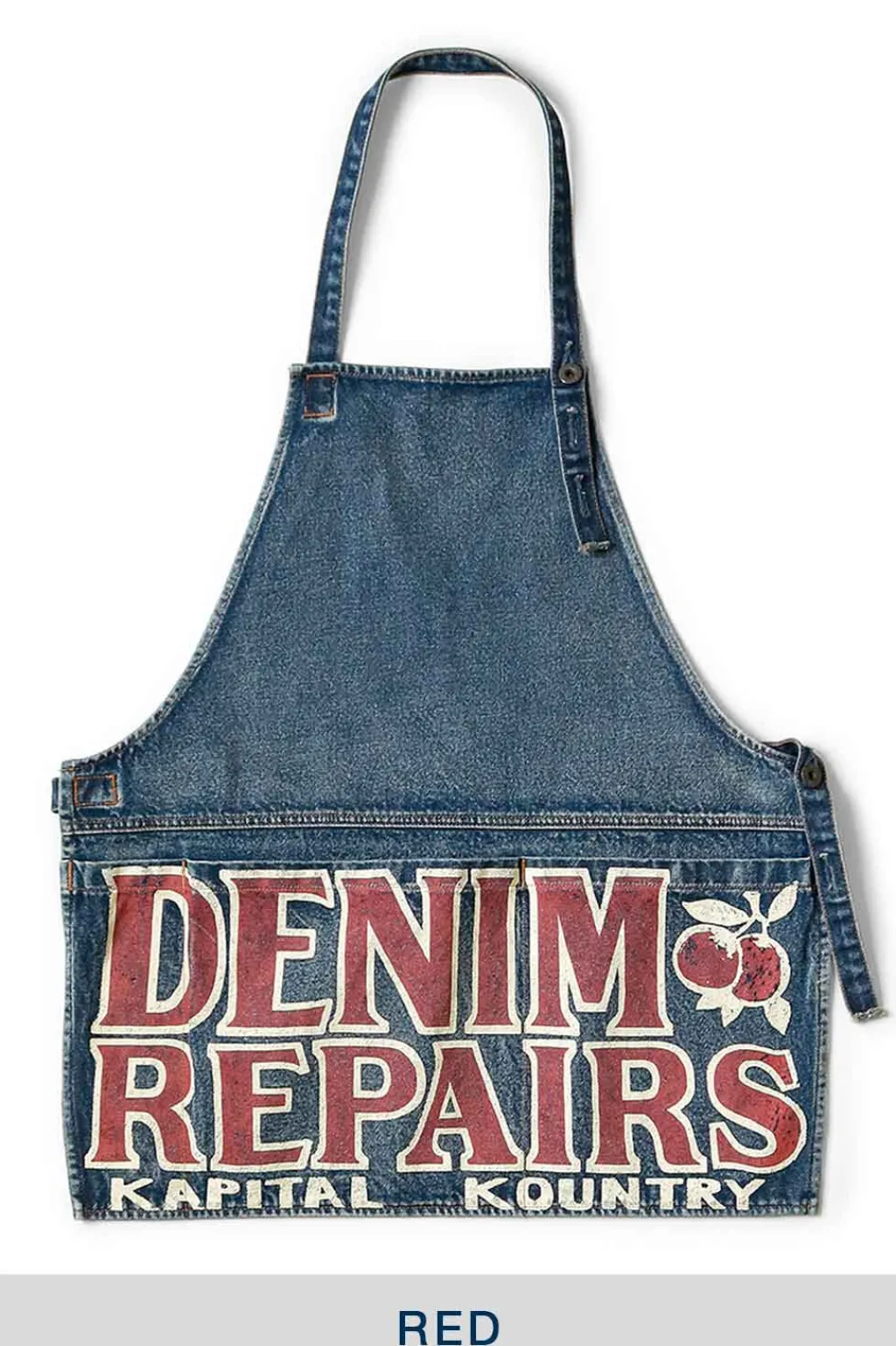 Discount Kapital 13oz Denim Damaged AD Apron (DENIM REPAIRS) - 2 Colors