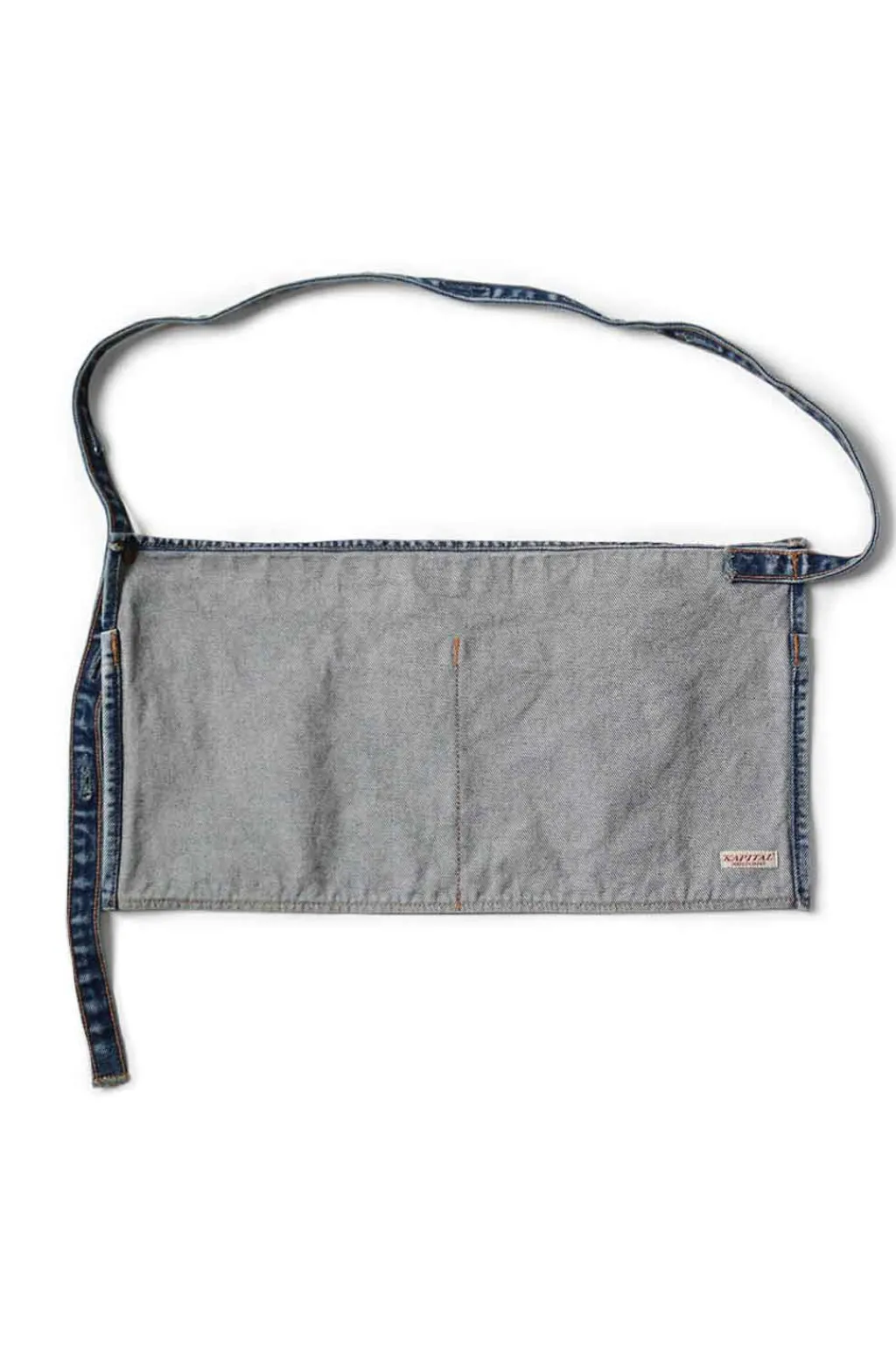 New Kapital 13oz Denim Damaged Shrot AD Apron - Guiding Light