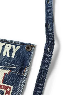New Kapital 13oz Denim Damaged Shrot AD Apron - Guiding Light