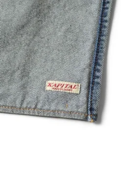 New Kapital 13oz Denim Damaged Shrot AD Apron - Guiding Light