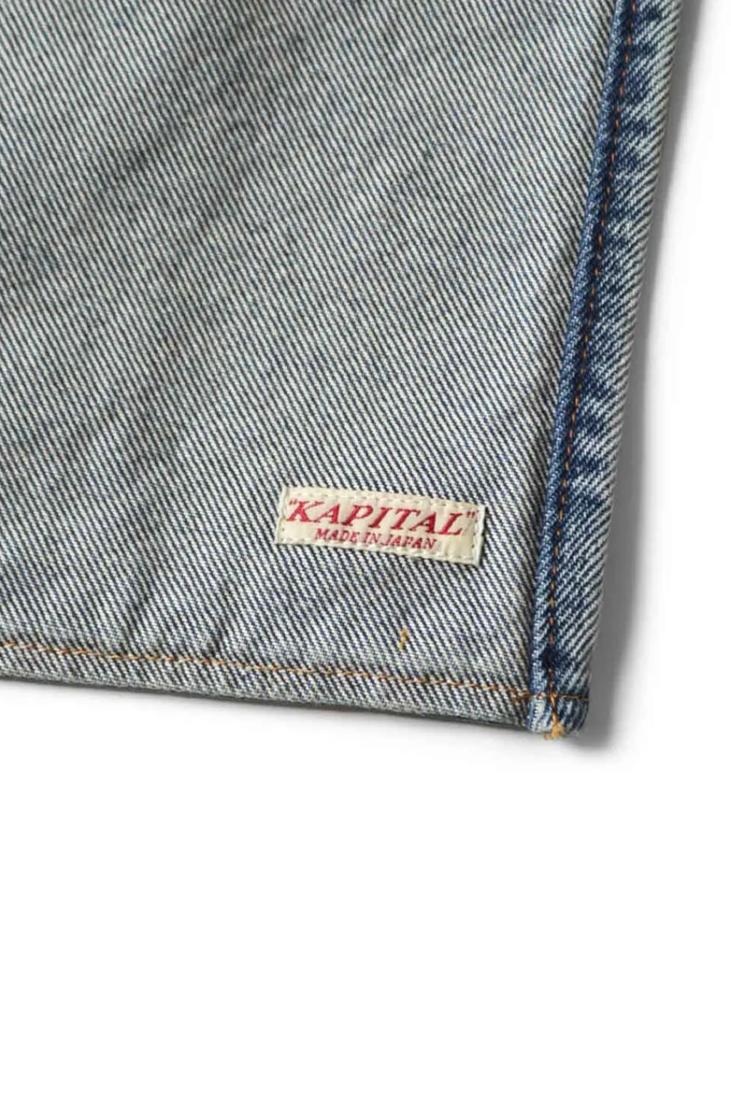 New Kapital 13oz Denim Damaged Shrot AD Apron - Guiding Light