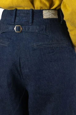 Best Kapital 11.5oz Denim High Waist NIME Pants - One Wash