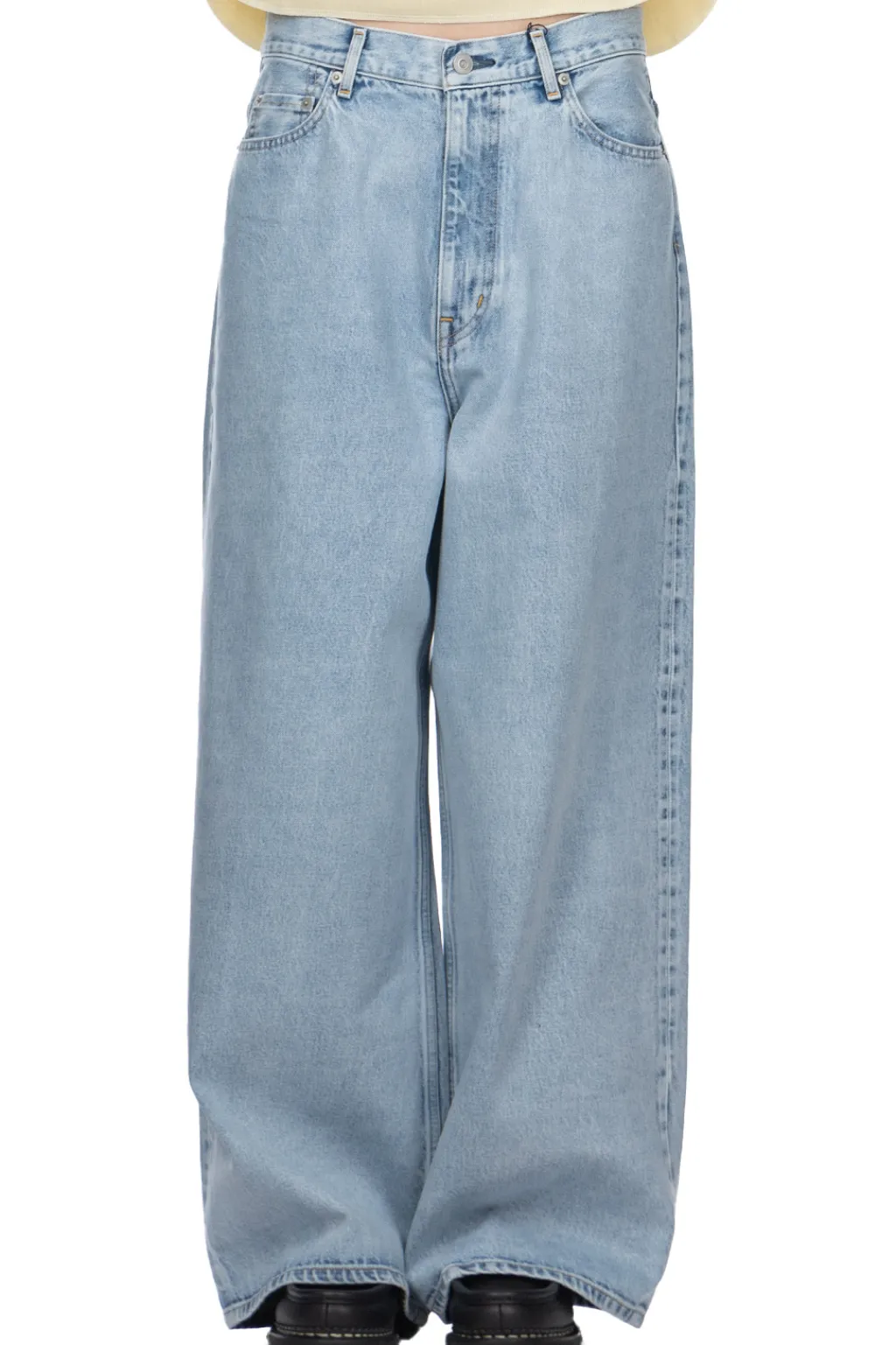 Fashion YLEVE 13.5oz Denim High Waist Wide Fade - Indigo