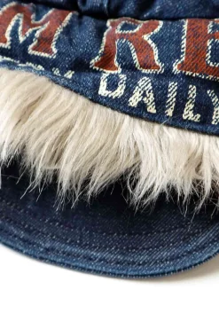 New Kapital 11.5oz Denim LAUNDRY Hunter Cap - Indigo