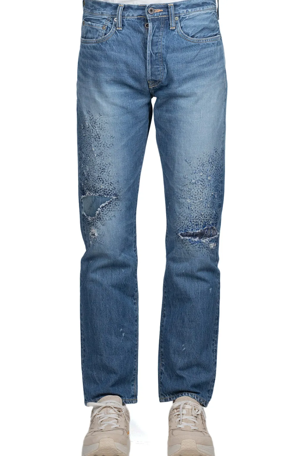 Discount Kapital 14oz Denim 5P MONKEY CISCO (3 Years Fade)