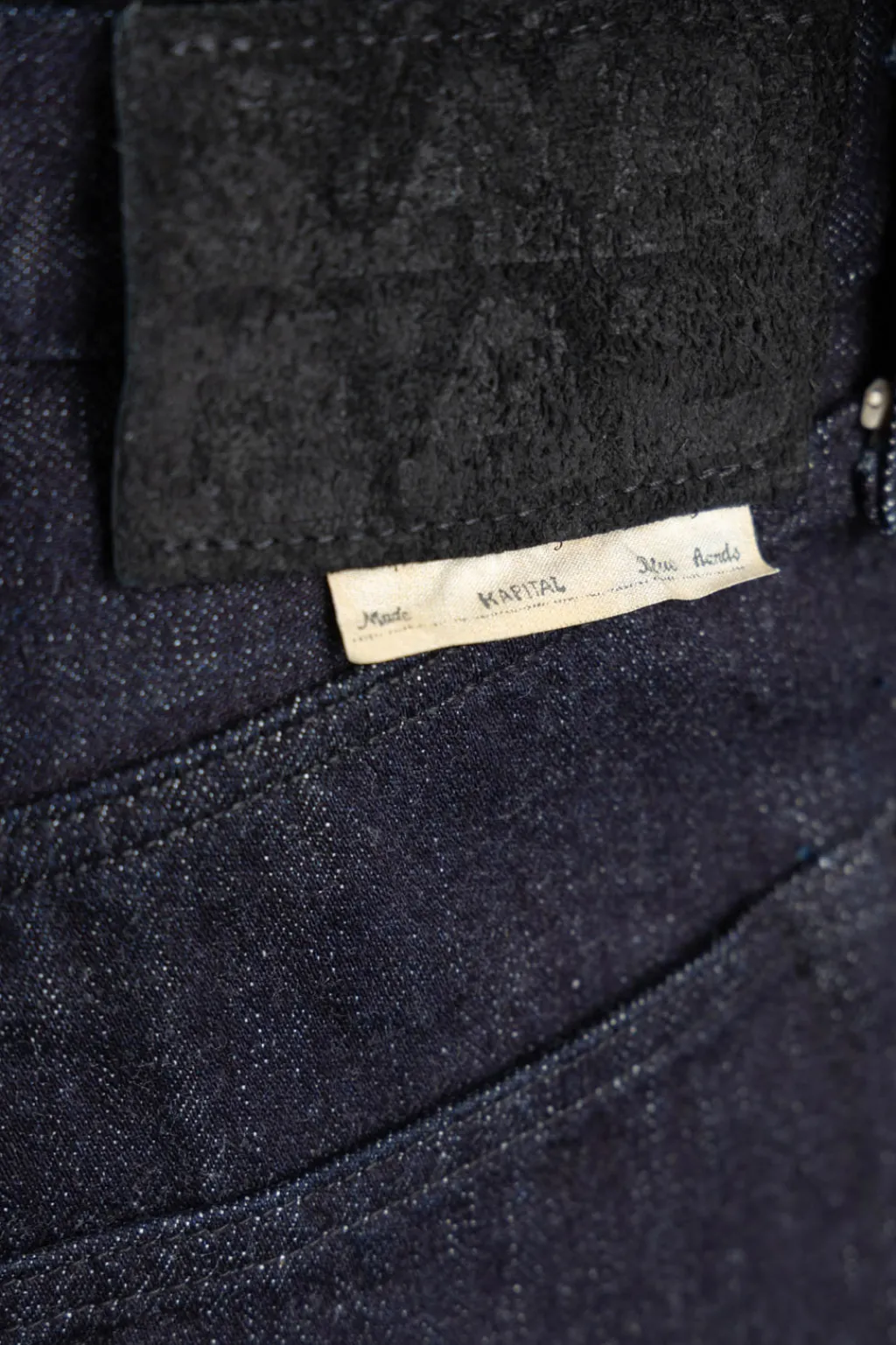 Discount Kapital 14oz Denim 5P TH Straight (BLK-Thread)