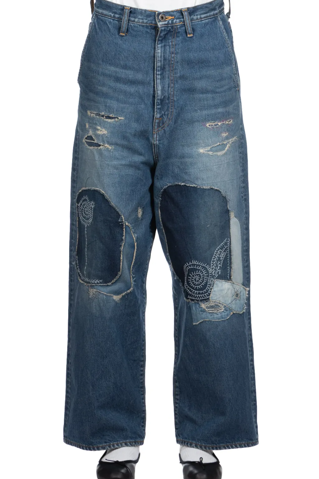 Hot Kapital 14oz Denim PORT Baggy Pants (HIPPIE-Champetre Remake)