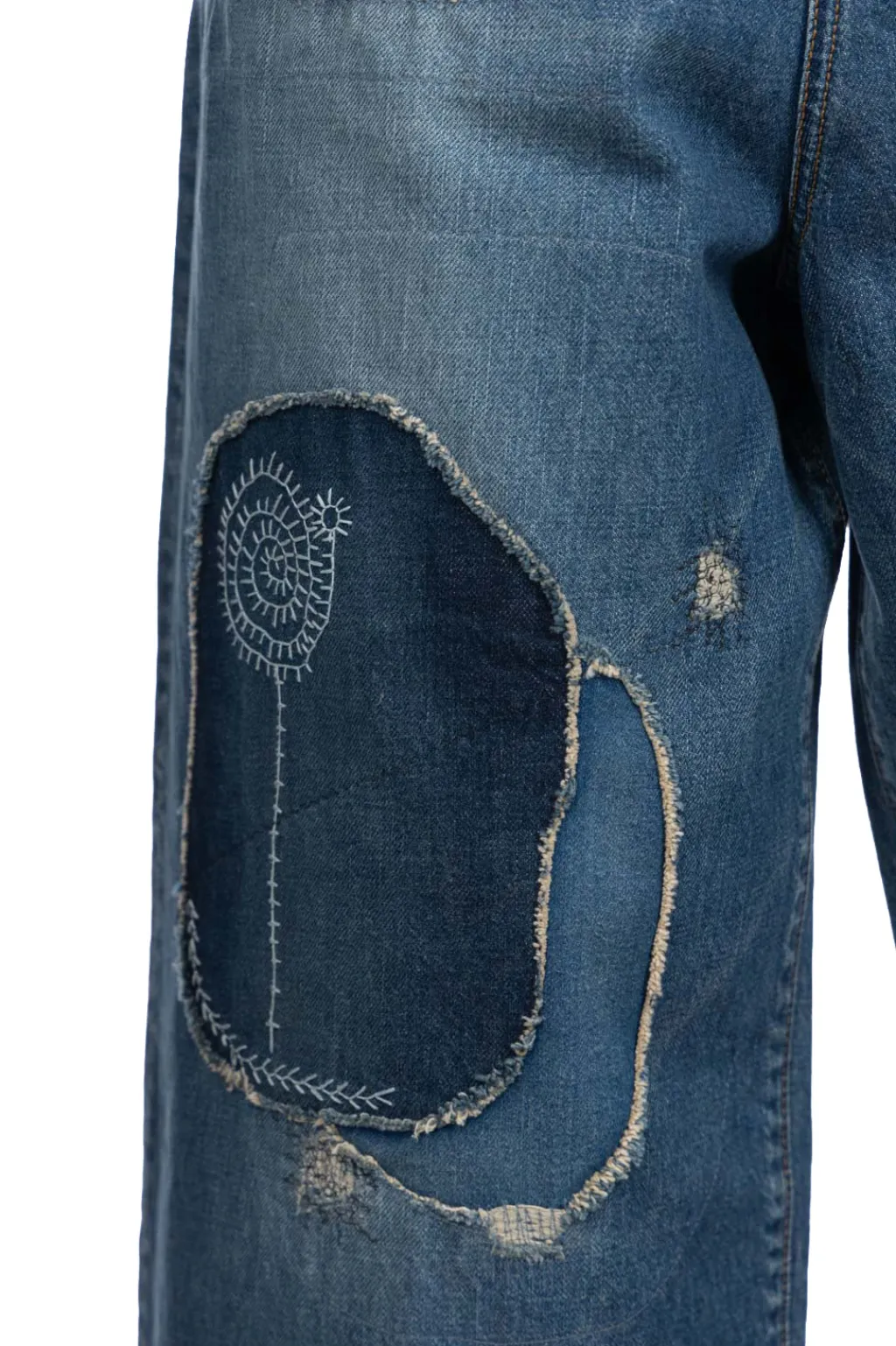 Discount Kapital 14oz Denim PORT Baggy Pants (HIPPIE-Champetre Remake)