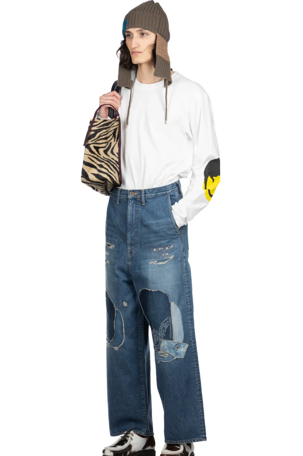 Discount Kapital 14oz Denim PORT Baggy Pants (HIPPIE-Champetre Remake)