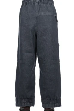 Discount Kapital 14oz Denim SHOVEL Baggy Pants - Black x Natural