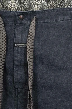 Outlet Kapital 14oz Denim SHOVEL Baggy Pants - Black x Natural