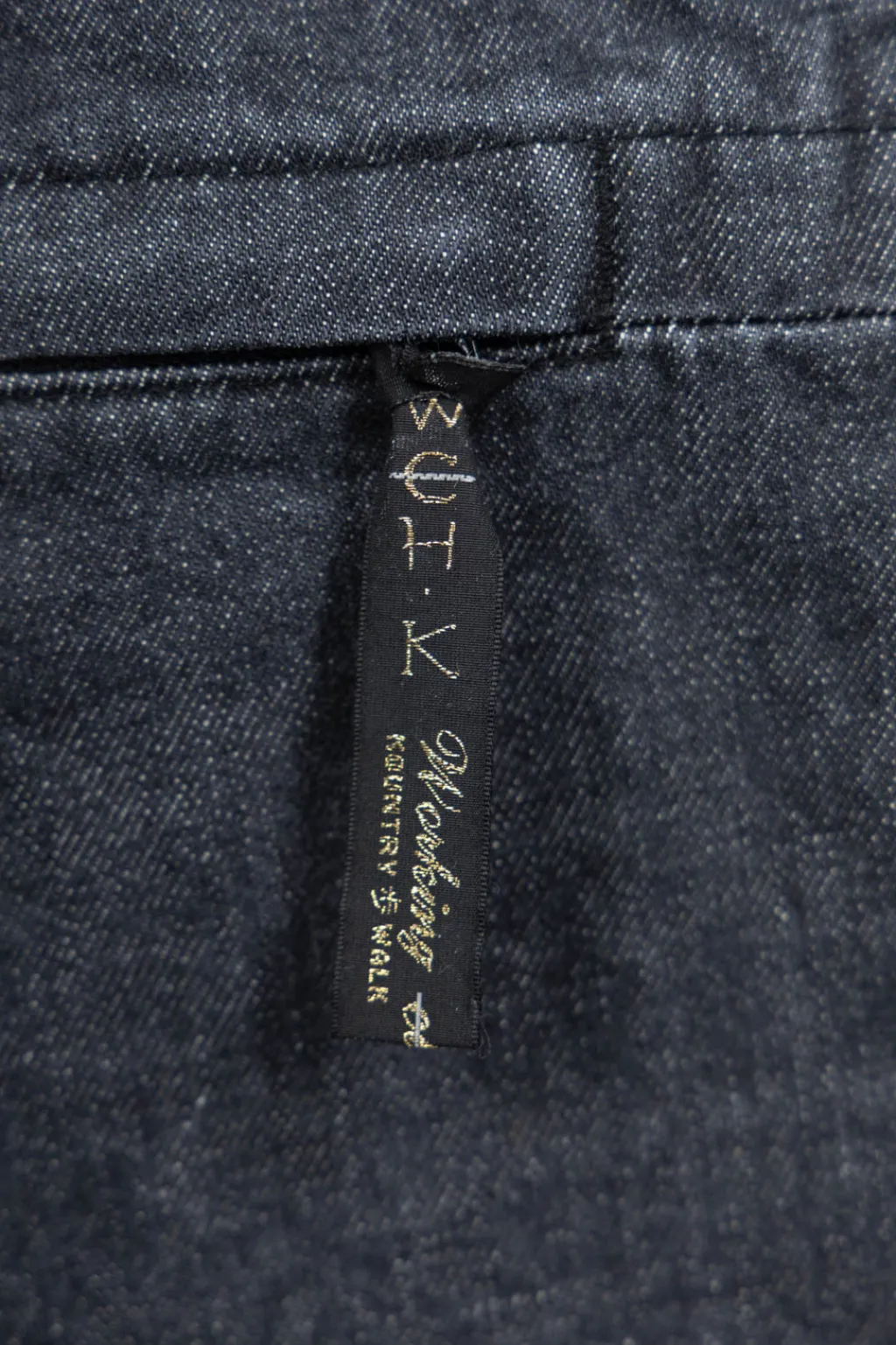 Outlet Kapital 14oz Denim SHOVEL Baggy Pants - Black x Natural