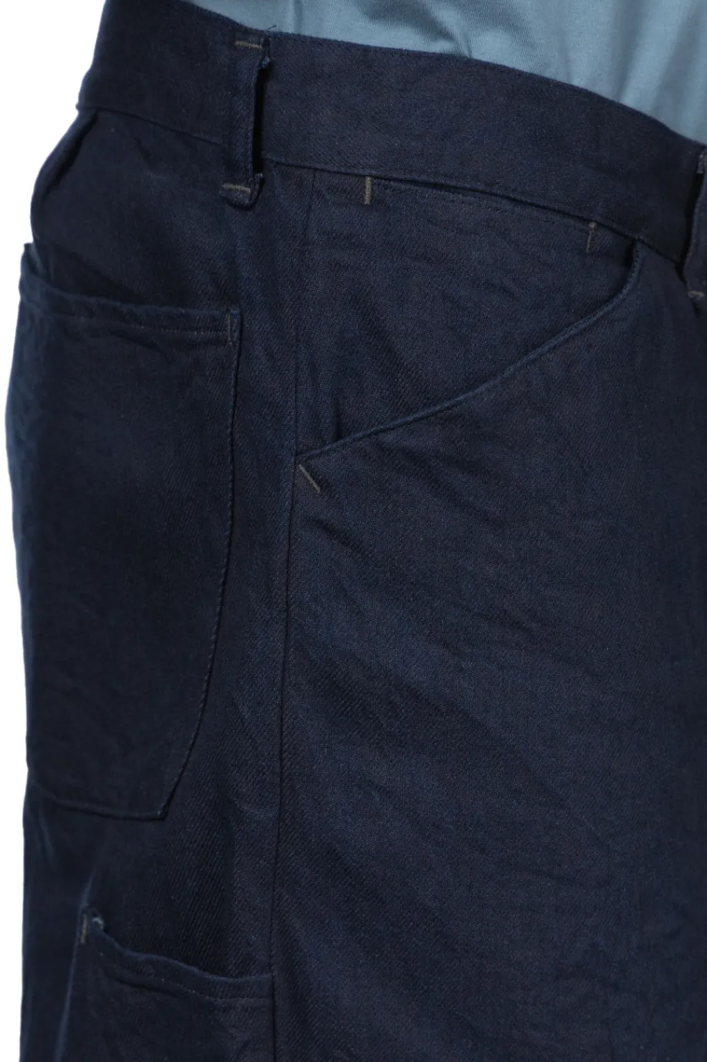 Online Still by Hand 11.5oz Denim Straight Pants - Dark Navy