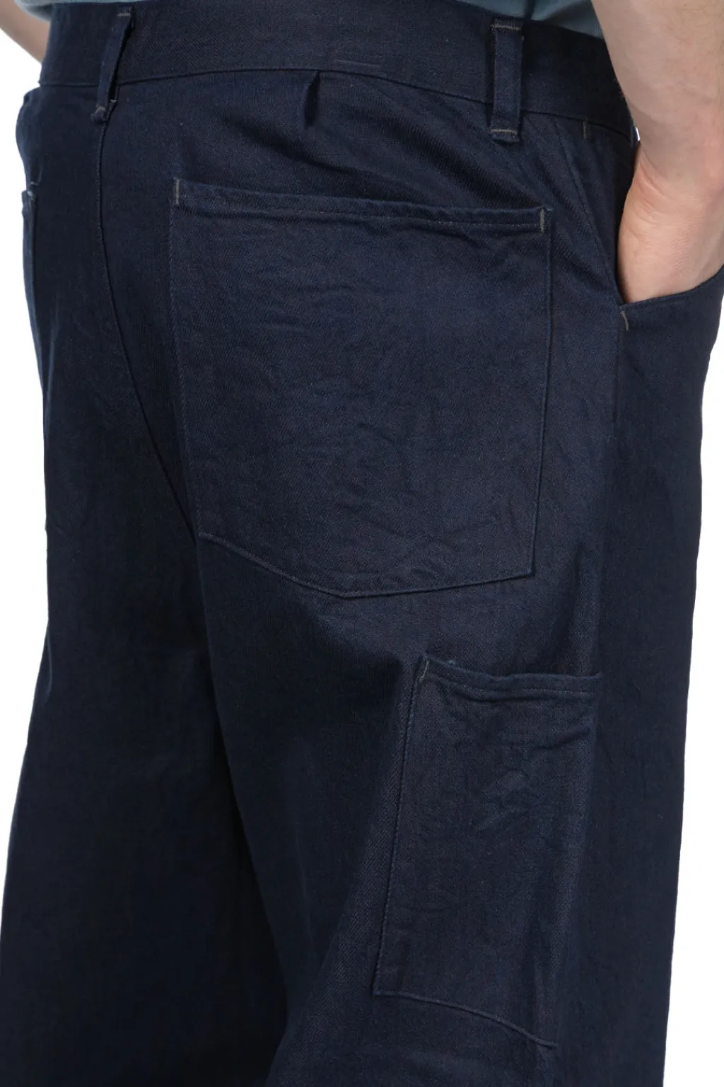 Online Still by Hand 11.5oz Denim Straight Pants - Dark Navy