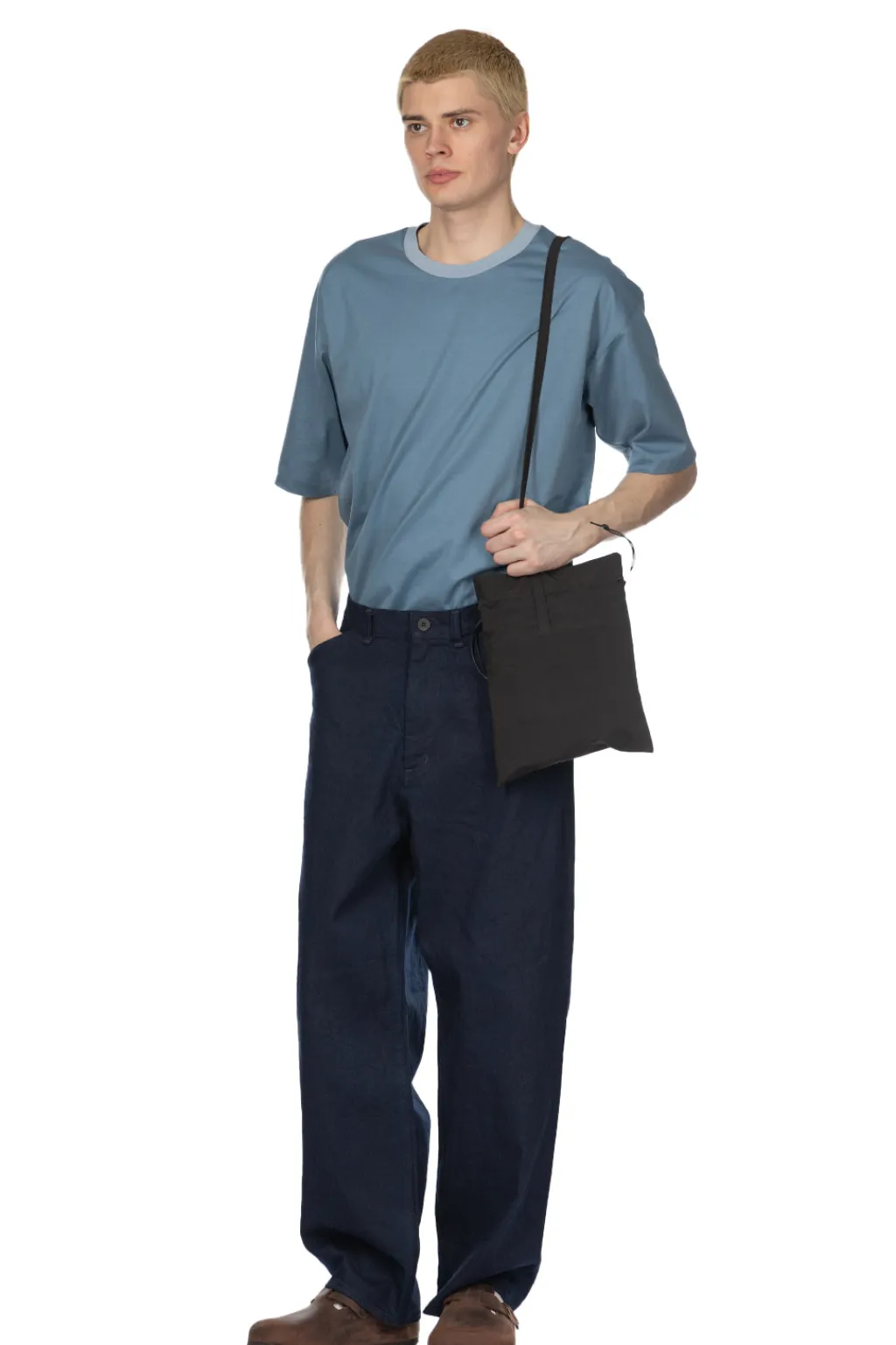Online Still by Hand 11.5oz Denim Straight Pants - Dark Navy