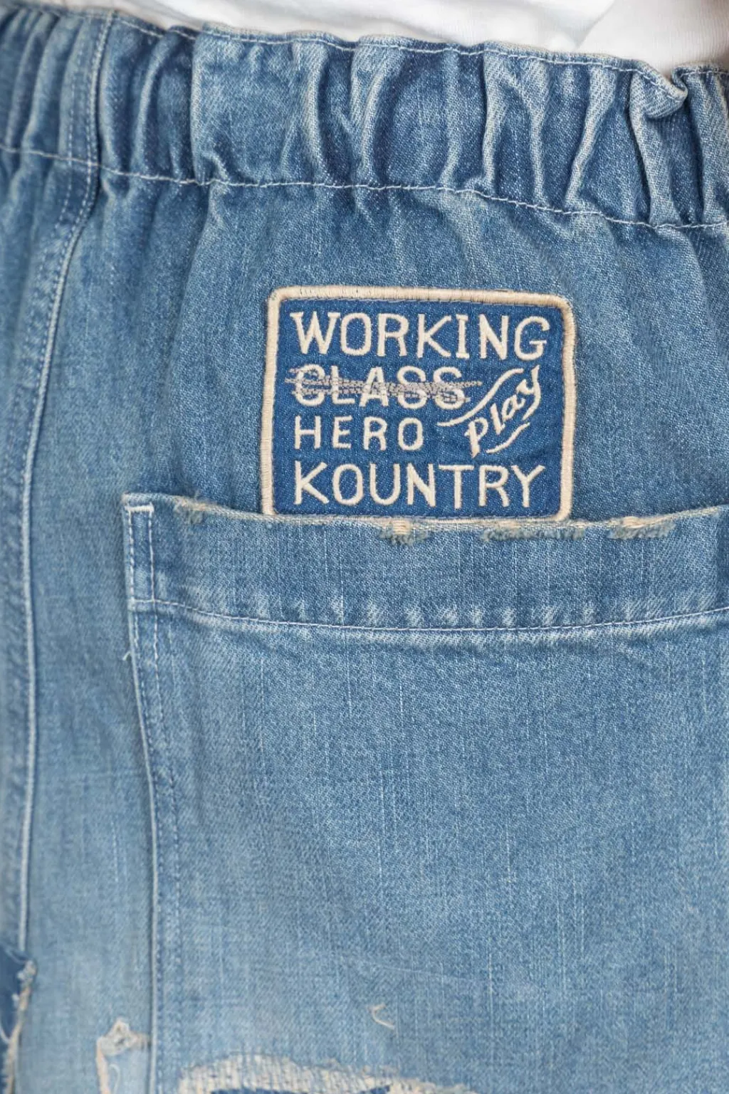 Sale Kapital 14oz Denim W-Knee EASY Baggy Pants - DIXIE LUMBER Remake