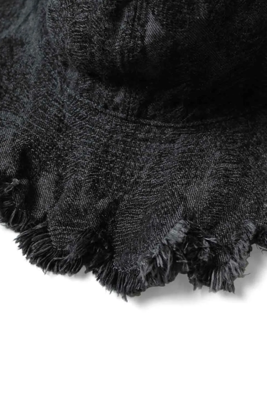 Best Kapital 12oz Magpie Denim RADIO Tulip Hat - Black x Black