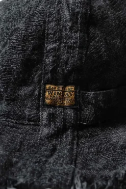 Best Kapital 12oz Magpie Denim RADIO Tulip Hat - Black x Black