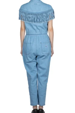 Sale Kapital 5.5oz x 8oz Denim Fringe Jumpsuit
