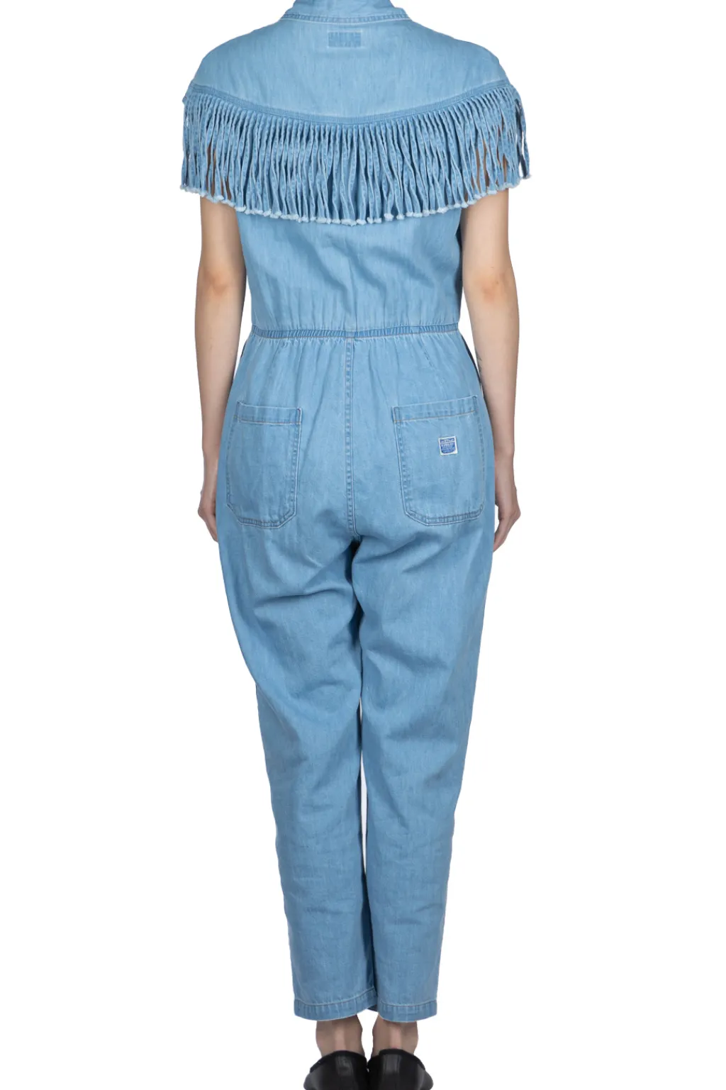 Sale Kapital 5.5oz x 8oz Denim Fringe Jumpsuit
