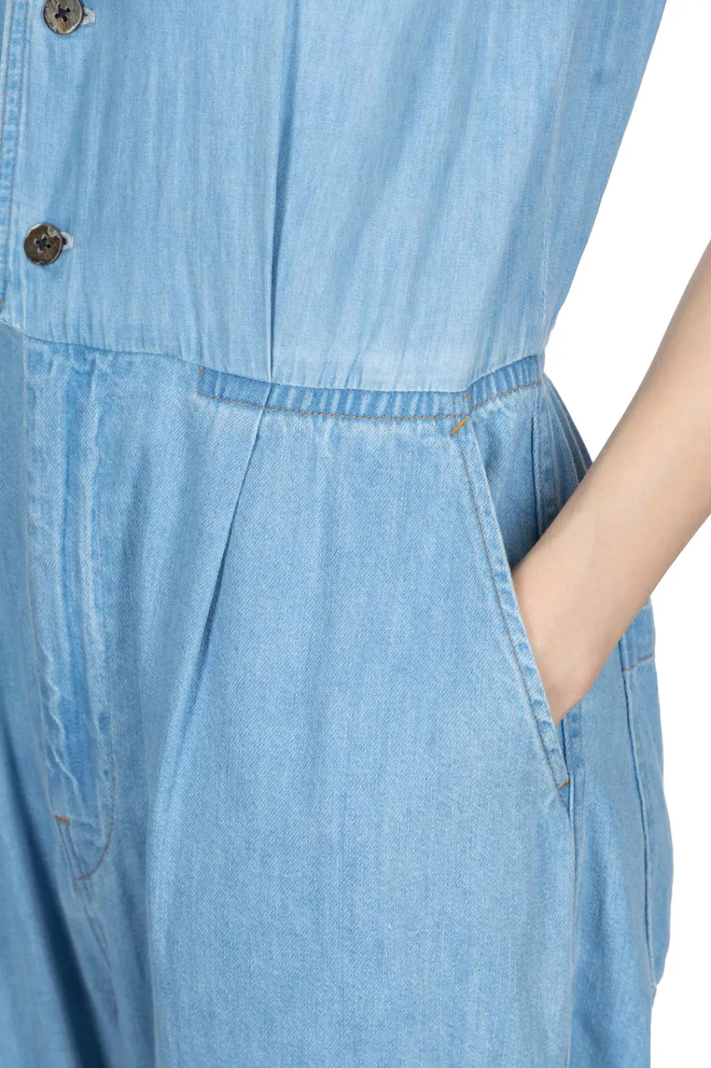 Sale Kapital 5.5oz x 8oz Denim Fringe Jumpsuit