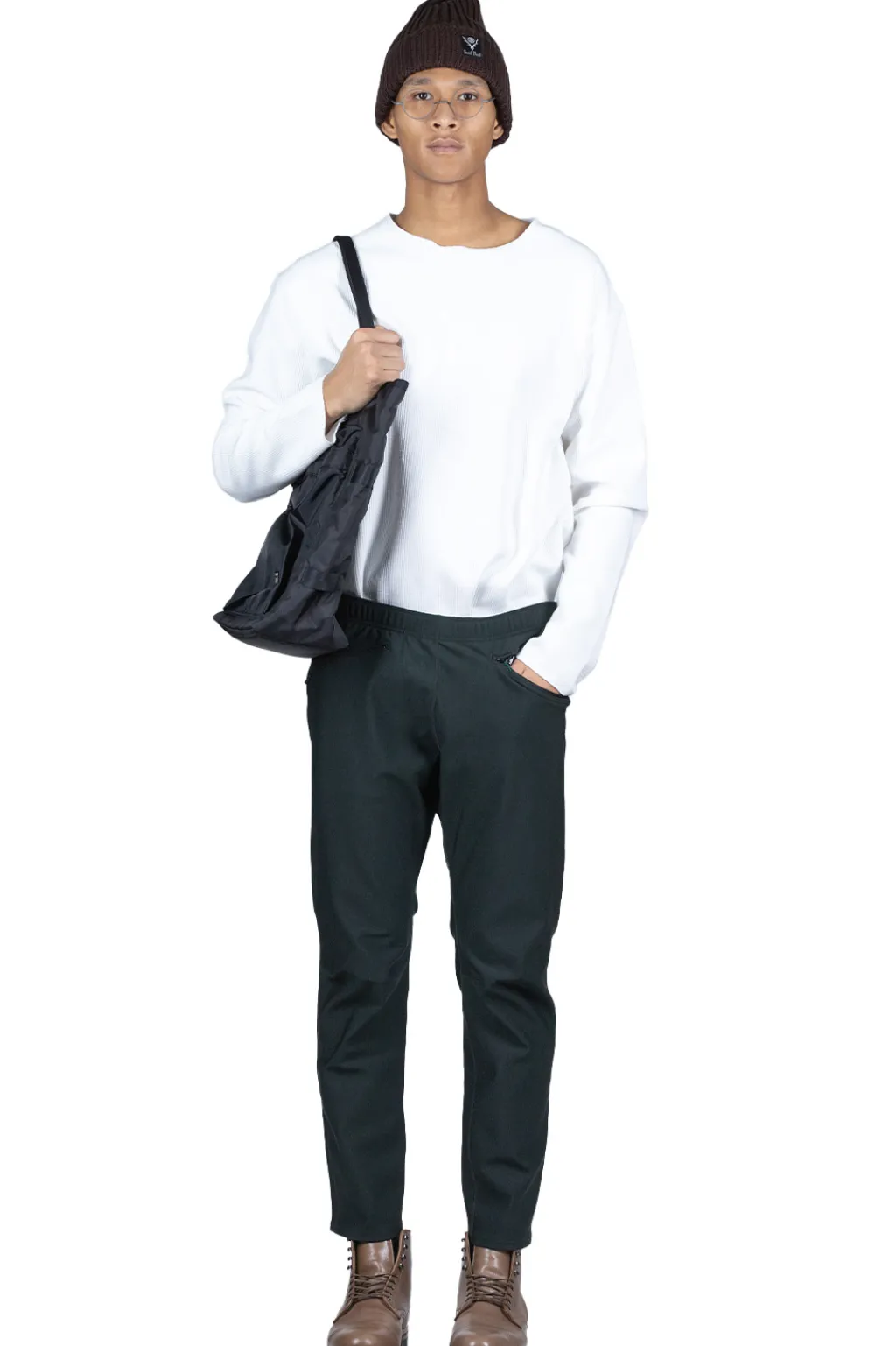 Sale South2 West8 2P Cycle Pant - Fleece Lined Jersey - Green