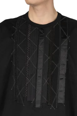 Clearance Junya Watanabe MAN Patchwork SS T-Shirt - Black
