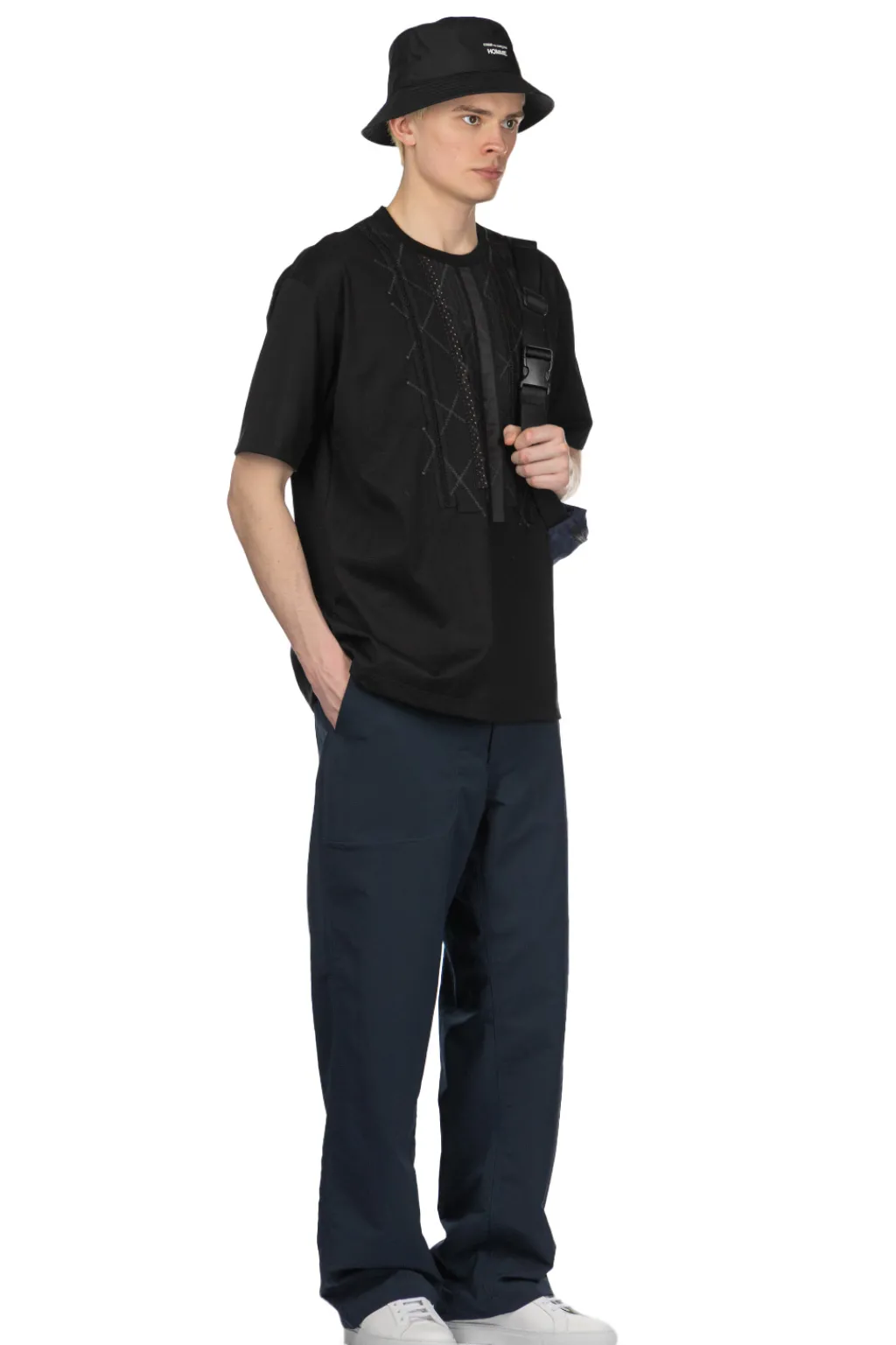 Clearance Junya Watanabe MAN Patchwork SS T-Shirt - Black