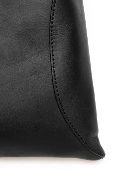 Fashion MARROW LEATHER Pillow - Black