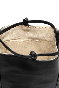 Fashion MARROW LEATHER Pillow - Black